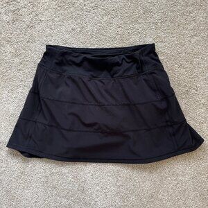 Lululemon Pace Rival Skirt Black Size 4 Tennis Skort Built-In Shorts